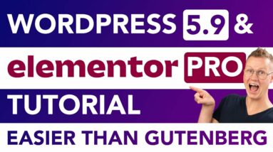 Elementor Pro Tutorial With WordPress 5.9