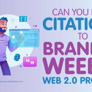 Can You Build Citations To Branded Weebly Web 2.0 Profiles?