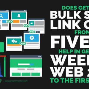 Does Getting Bulk Spam Link Gigs From Fiverr Help In Getting Weebly Web 2.0s To The First Page?